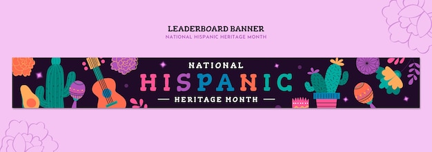 PSD national hispanic heritage month template design