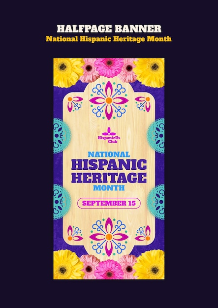 National hispanic heritage month template