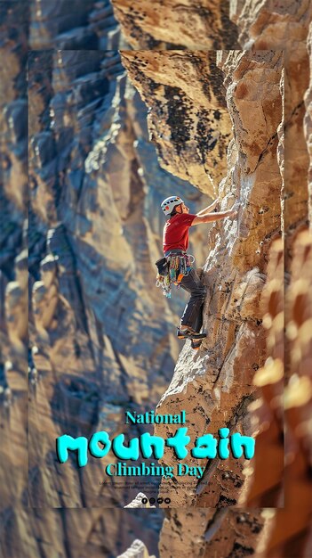 PSD national mountain climbing day background