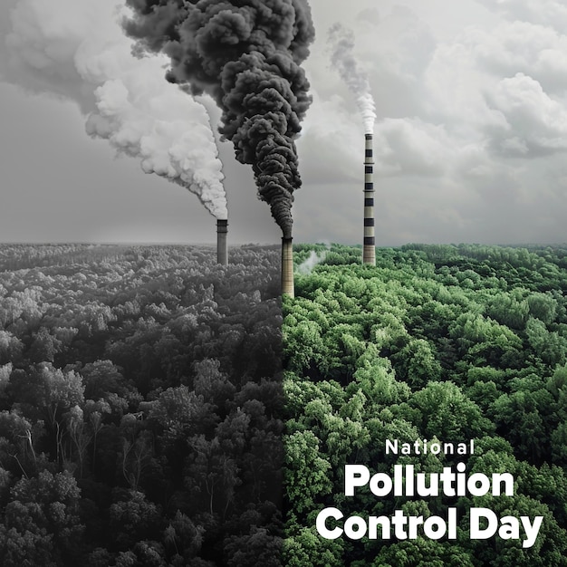 PSD national pollution control day unique banner design template