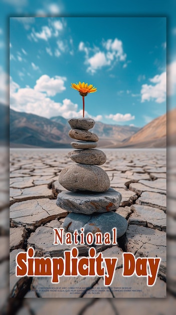 National simplicity day holiday concept template background