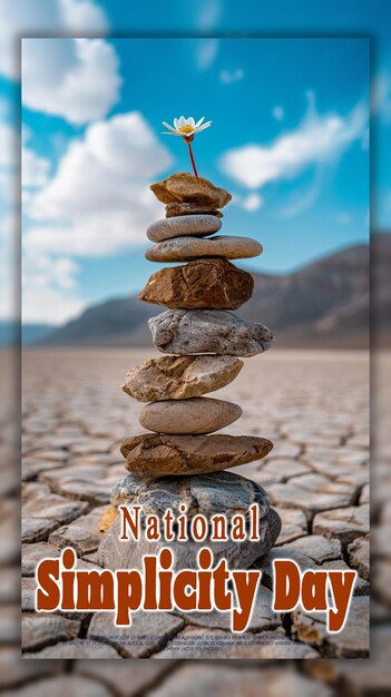 National simplicity day holiday concept template background