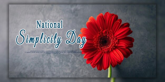 PSD national simplicity day holiday concept template background