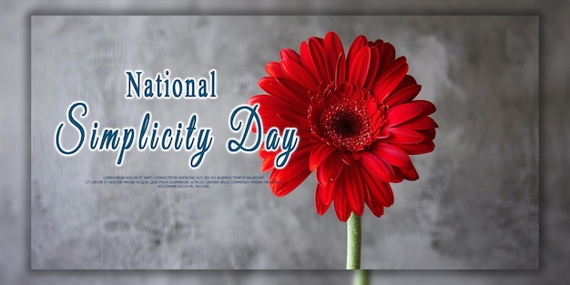 PSD national simplicity day holiday concept template background