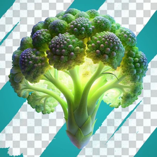 natural bio luminescent broccoli flower