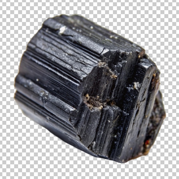 PSD natural black coal on transparent back ground