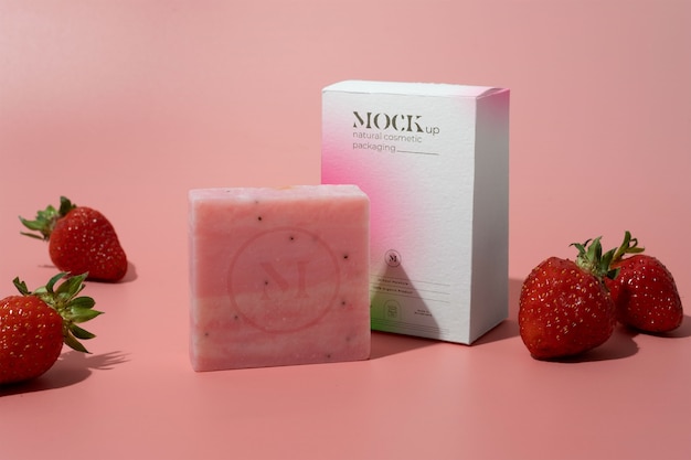 Natural cosmetics with strawberries