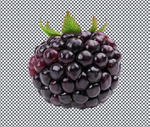 Natural and Fresh Blackberry Raspberry Hybrid isolated on transparent background