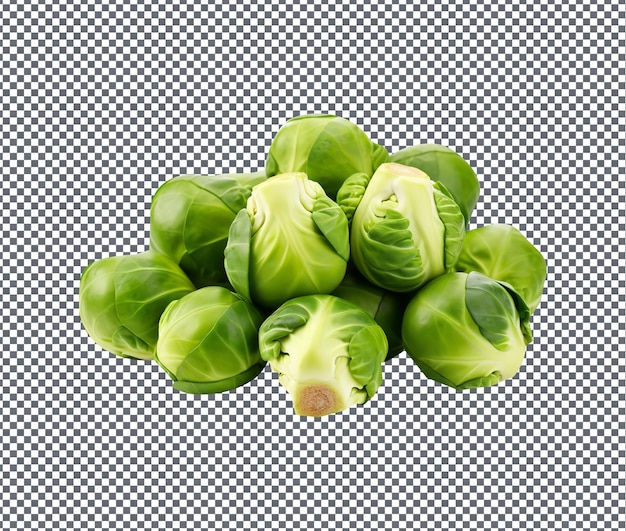 Natural and Fresh Brussels Sprouts Considered isolated on transparent background