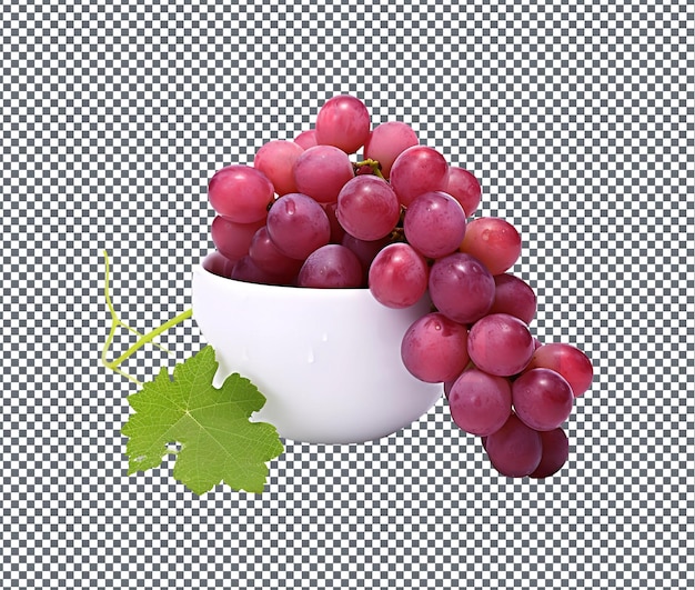 Natural and Fresh grapes isolated on transparent background