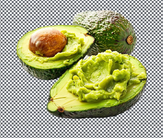 PSD natural and fresh guacamole_ isolated on transparent background