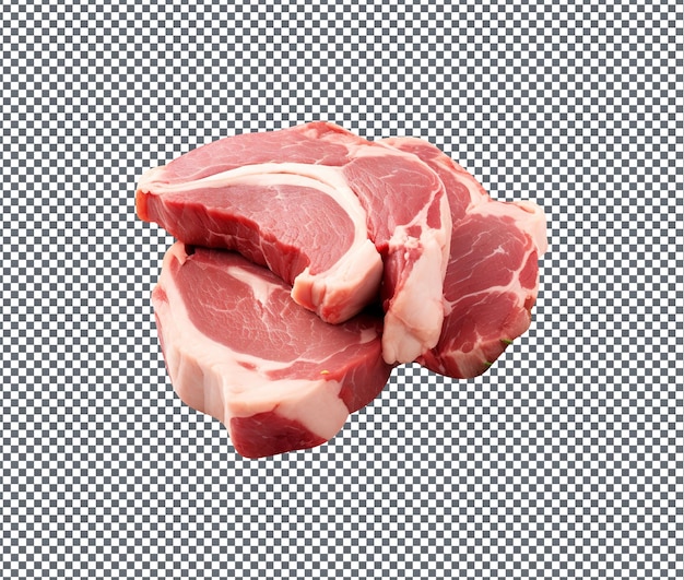 Natural and fresh Lamb Leg isolated on transparent background