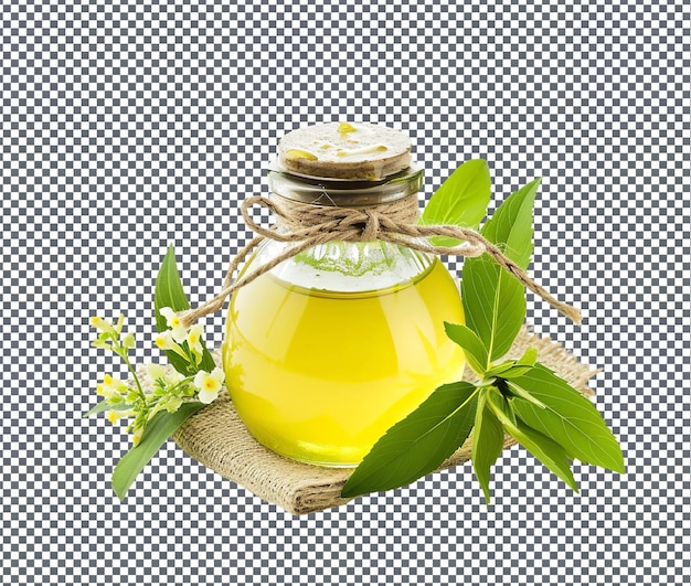 PSD natural and fresh lemon verbena body lotion isolated on transparent background