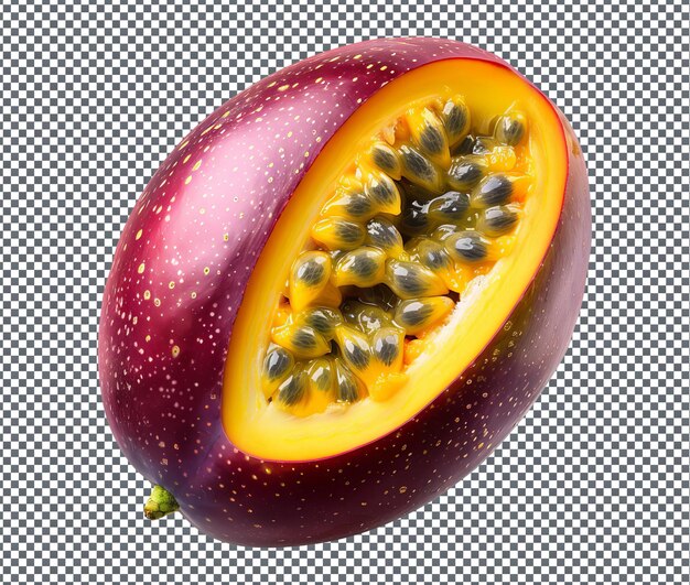 PSD natural and fresh mango passion fruit isolated on transparent background