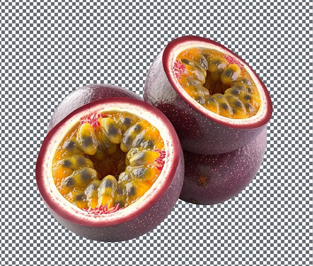 Natural and Fresh Passion Fruit isolated on transparent background