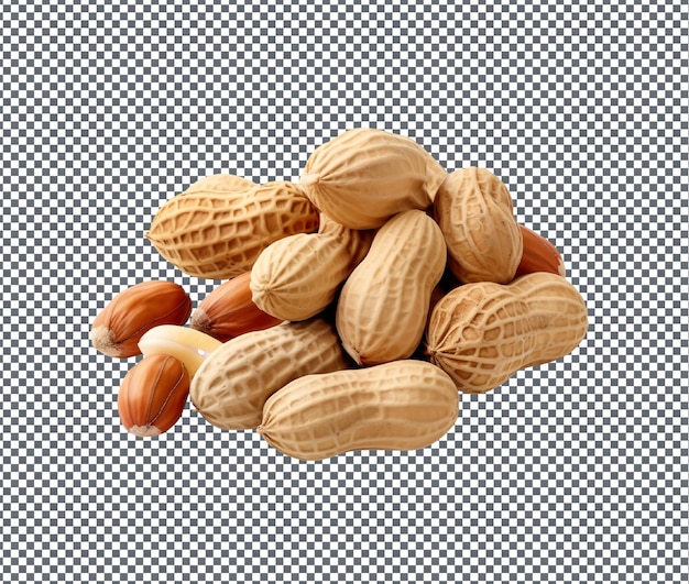 Natural and fresh Peanuts isolated on transparent background