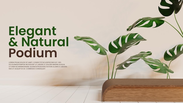 NATURAL INTERIOR PODIUM PRODUCT DISPLAY