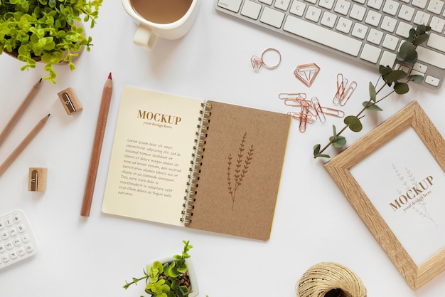 Natural material stationery mock-up assortment