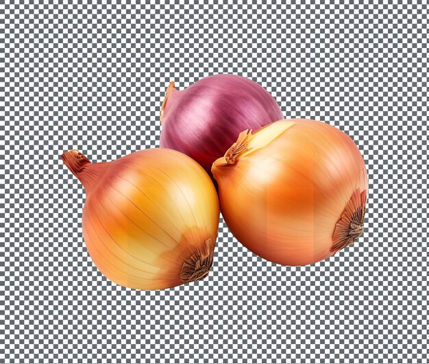 PSD natural onions isolated on transparent background