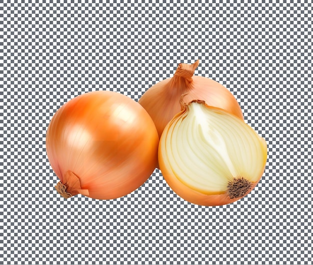 PSD natural onions isolated on transparent background