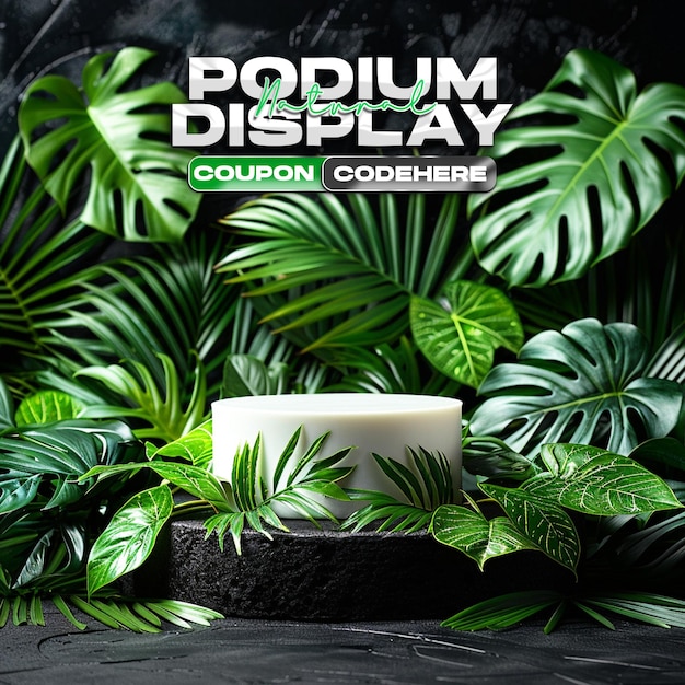 natural podium display background for product presentation