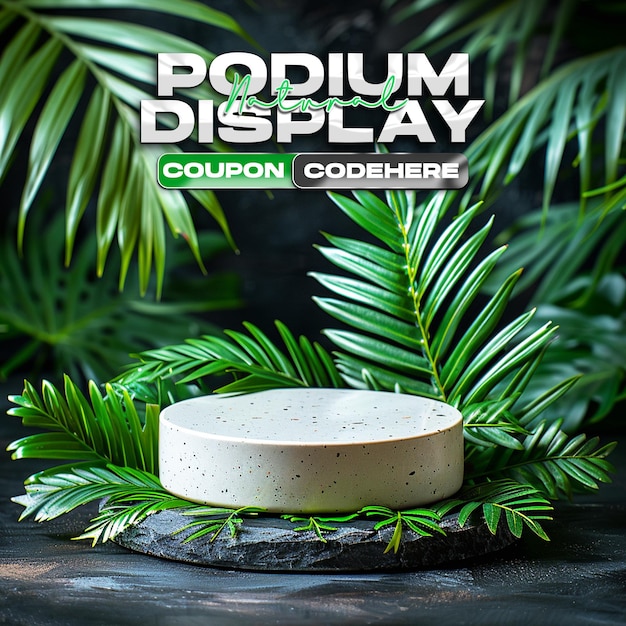 natural podium display background for product presentation