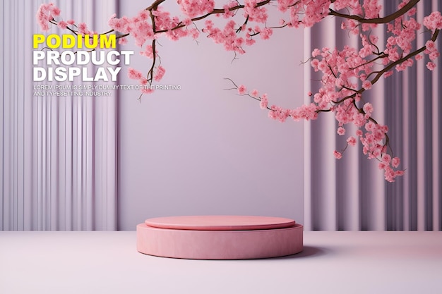 natural podium scene for product display stage display mockup for show product presentation