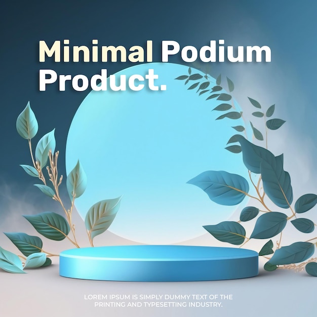 natural podium stage display mockup for product presentation scene for product display 3d rendering