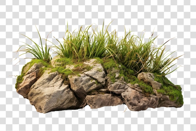 Natural rocky mossy terrain