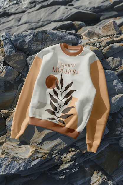 PSD nature color apparel mockup design