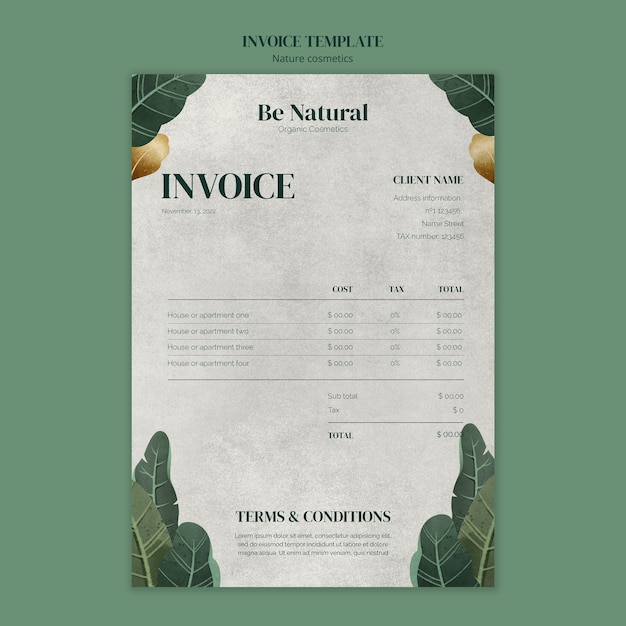 PSD nature cosmetic template design