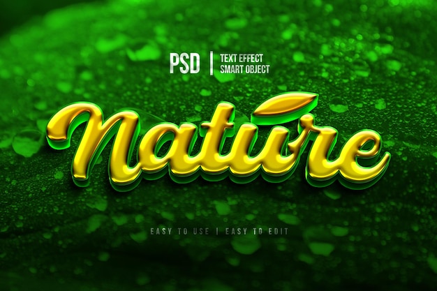 nature editable text effect