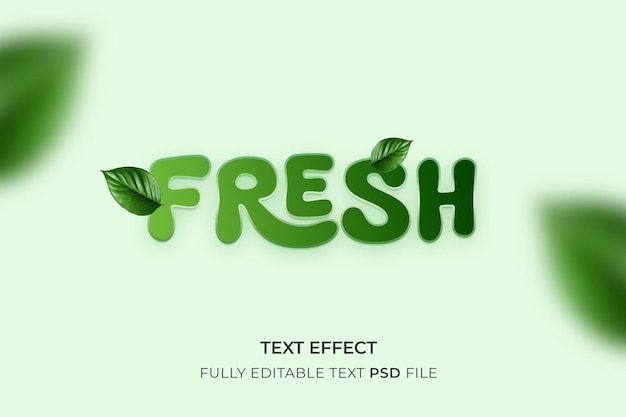 Nature fresh Modern text effect