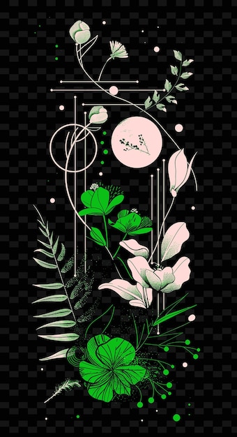 Nature Inspired Poster With Floral and Fauna Elements Hand D Creative Illustration Idea Designs