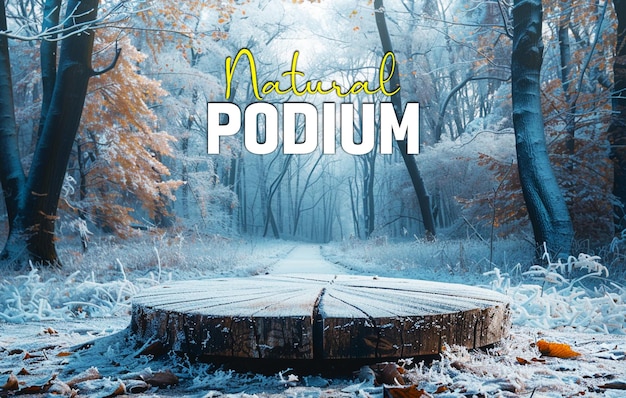 PSD nature podium display background