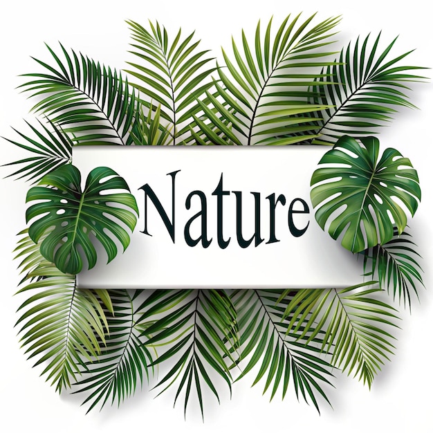 Nature text on transparent background