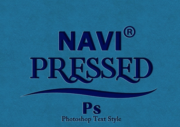 Navi press text style effect