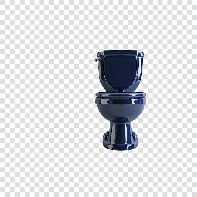 PSD navy color toilet realisticon transparent background