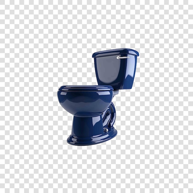 PSD navy color toilet realisticon transparent background