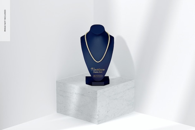 Necklace Display Bust Mockup