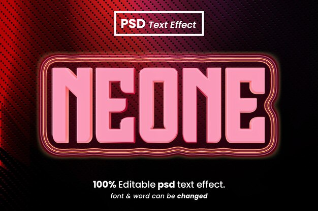 Neon 3D Editable Text Effect