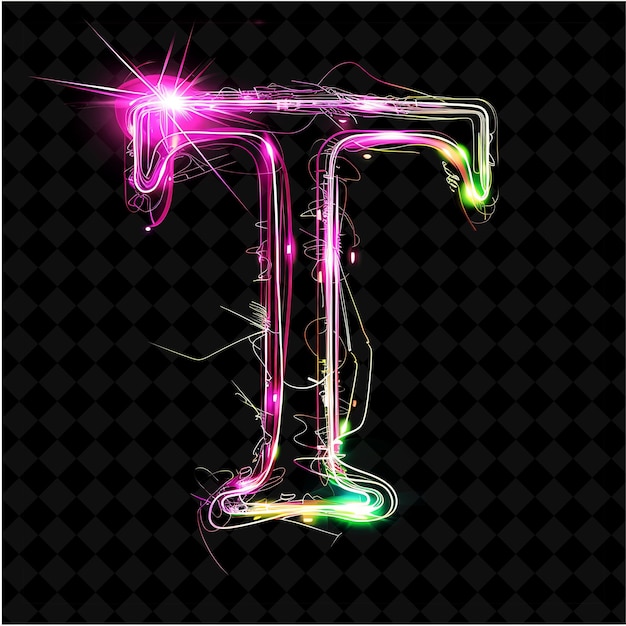 Neon Alphabet and Numbers PNG Collection Glowing Typography Design Element for Modern Graphic Art