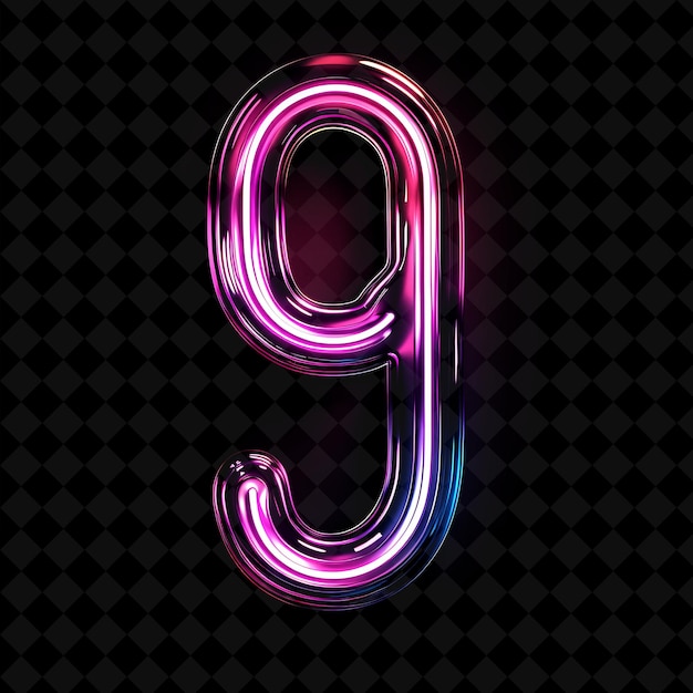 Neon Alphabet and Numbers PNG Collection Glowing Typography Design Element for Modern Graphic Art