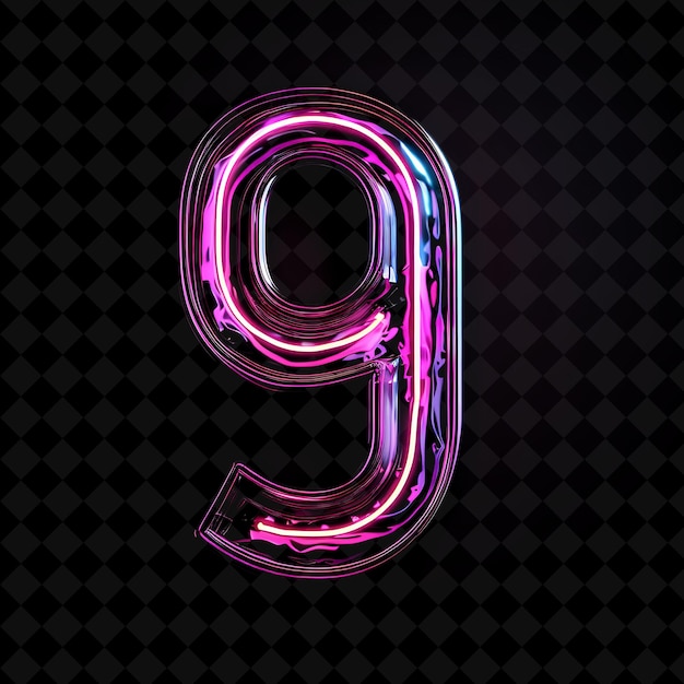 Neon Alphabet and Numbers PNG Collection Glowing Typography Design Element for Modern Graphic Art