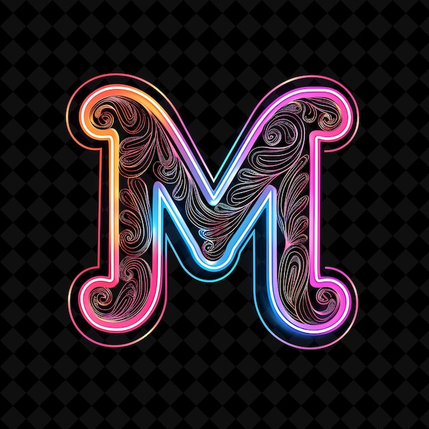 Neon Alphabet and Numbers PNG Collection Glowing Typography Design Element for Modern Graphic Art