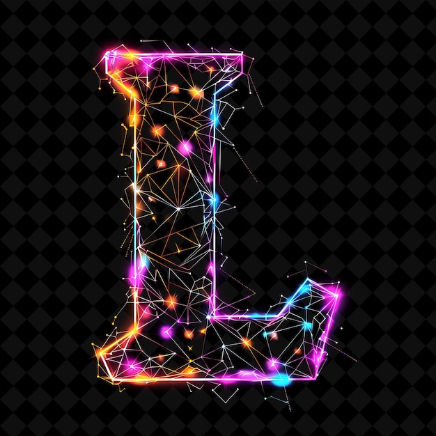 Neon Alphabet and Numbers PNG Collection Glowing Typography Design Element for Modern Graphic Art