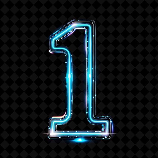 Neon Alphabet and Numbers PNG Collection Glowing Typography Design Element for Modern Graphic Art