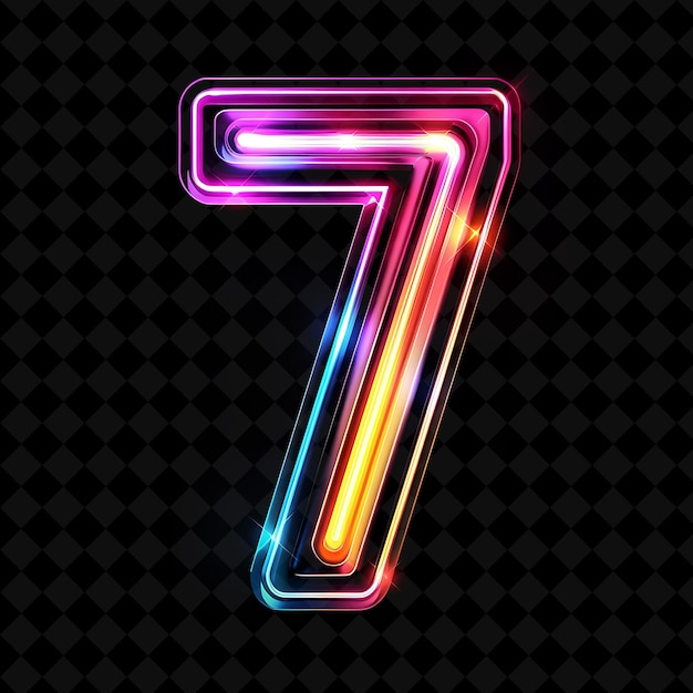 Neon Alphabet and Numbers PNG Collection Glowing Typography Design Element for Modern Graphic Art