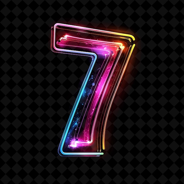 Neon Alphabet and Numbers PNG Collection Glowing Typography Design Element for Modern Graphic Art