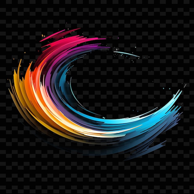 Neon Lines Tornado Dark Gray Twisting Neon Lines Debris Twisting Neon L Y2K Shapes PSD Gradients